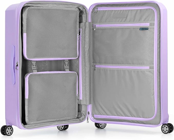 Traveler's Choice Pagosa Hardshell Expandable Luggage with Spinner Wheels, Lavender, 30-Inch Large