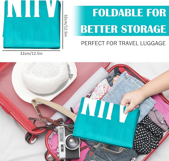 Fiodrimy 2 Pack XL Travel Laundry Bag, Machine Washable Dirty Clothes Organizer, Large Enough to Hold 4 Loads of Laundry, Easy Fit a Laundry Basket (Pink+Blue, 24" x 36")