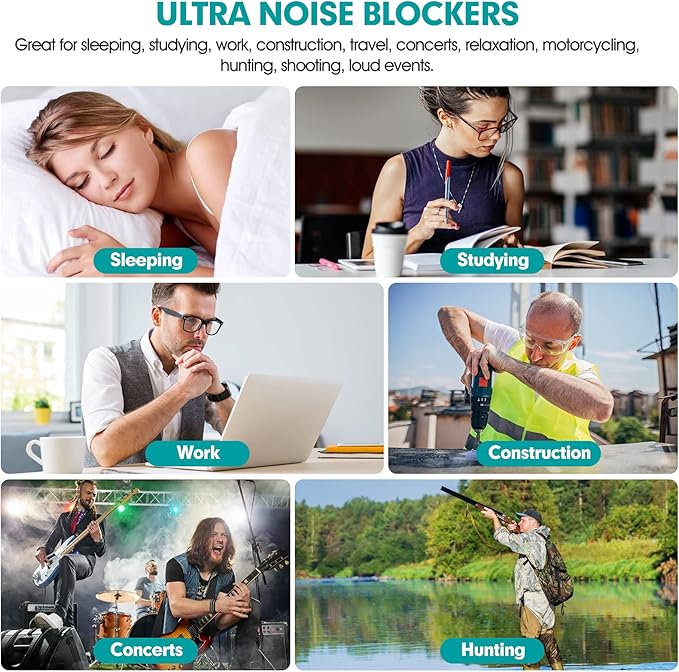 200 Pair Earplugs for Noise Cancelling Ultra Soft Foam Ear Plugs for Sleeping Noise Blocking Earplugs for Study Work Black Color