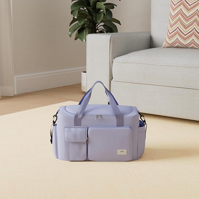 FIORETTO Women's Gym Duffle Bag with Shoes Compartment, 30L Capacity, Ideal for Travel, Gym, Sports, Duffel, Weekender