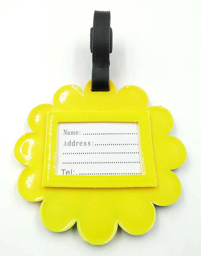 Tapp C. Travel Luggage Name Tag - Happy Face Flower