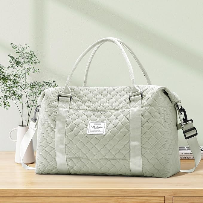 HYC00 Travel Duffel Bag,Carry-on Overnight Weekender Bags for Women,Sports Tote Gym Bag with Wet Pocket