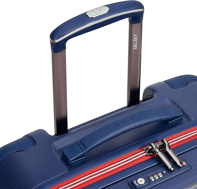 DELSEY PARIS Chatelet Air 2.0 Hardside Luggage with Spinner Wheels, Navy, Checked-Medium 24 Inch