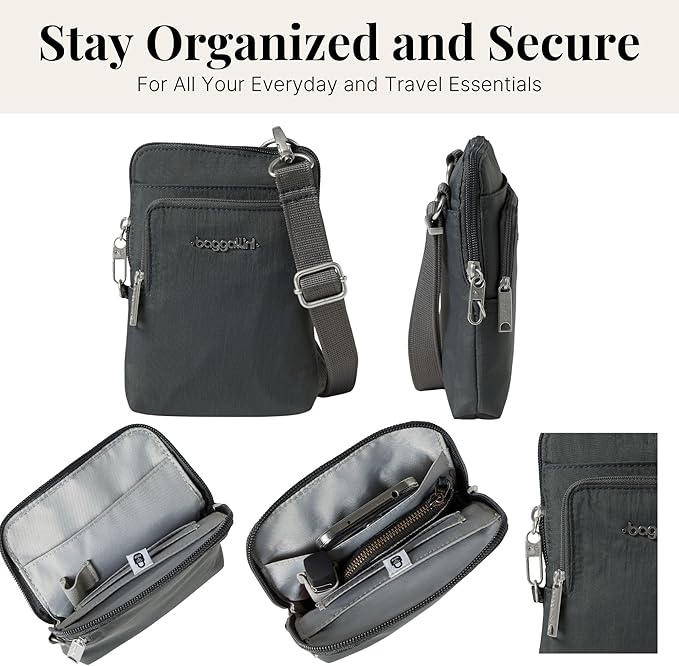 Baggallini Women's Securtex Anti-theft Activity Crossbody Bag