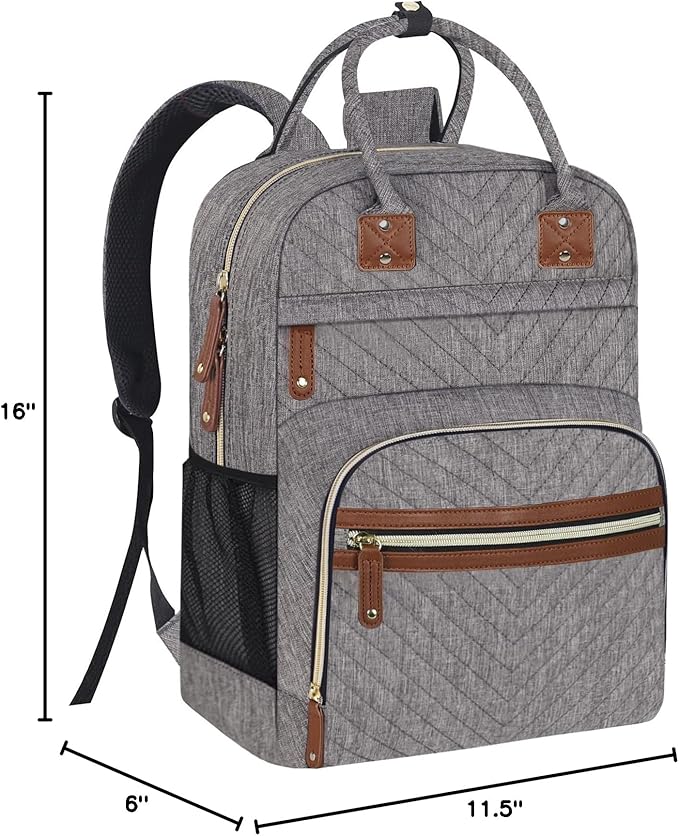 Tenot Diaper Bag Backpack Tote with Insulated Pockets for Men Baby Boys Girls Newborn Unisex Tactical Large Capacity, Multifunctional Waterproof Grey