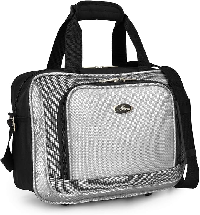 U.S. Traveler New Yorker Lightweight Expandable Rolling Luggage, Gray, 4-Piece Set