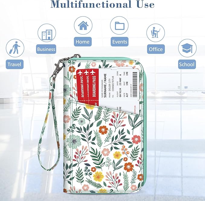 Fintie Family Passport Holder Wallet, RFID Blocking Travel Document Organizer Clutch Bag Credit Cards Case Cover for Women Men