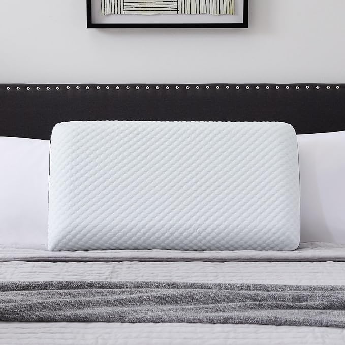 Weekender Gel Memory Foam Pillow - Standard Size - 1-Pack - Medium Firm Feel - Neck and Shoulder Support - Side & Back Sleepers - Home, Hotel, & Hospital Essentials - CertiPur Certified
