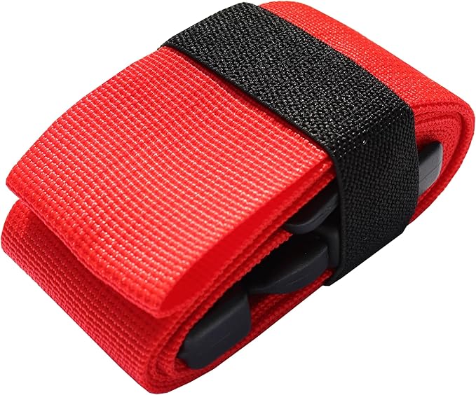 Luggage Straps for Suitcases TSA Approved-2 Pack Bright Personalized Luggage Belt Strap for Suitcase/Carry On Bag Luggage Accessories for Travel (Red)