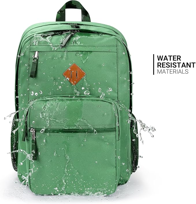 ZORFIN 26L Backpack for College, and Travel: Water Resistant Bookbag - Lemon Green