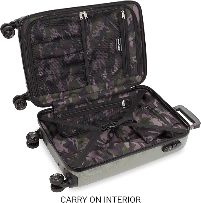 SwissGear 7272 Energie Expandable Hardside Luggage with Spinner Wheels and TSA Lock, Gunmetal, 2-Piece Set (19/27)