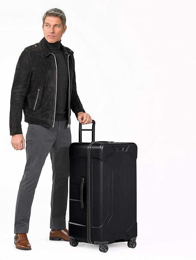 Briggs & Riley 32" Extra Large Trunk Spinner - Checked Luggage for Travel, Suitcases with Wheels, Hardside Rolling Bag for Men & Women, Self-Repairing Zipper - Torq Collection, Stealth Black