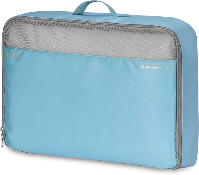 Traveler's Choice Cloverland Packing Cubes, 5-Piece Set, Light Blue