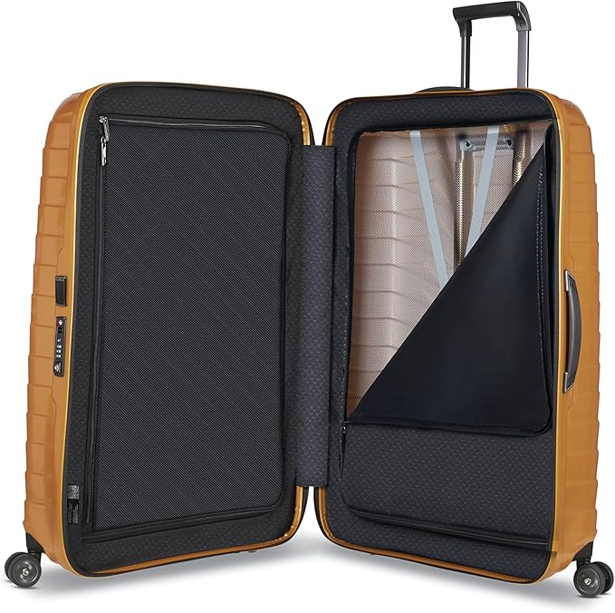 Samsonite Proxis Medium Hardside Luggage with Dual Spinner Wheels - Innovative Roxkin™ Lightweight Shell With Ultimate Durability- Includes TSA Lock, Ergonomic Telescoping Handle - Honey Gold