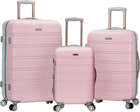 Rockland Melbourne Hardside Expandable Spinner Wheel Luggage, Mint, 3-Piece Set (20/24/28)