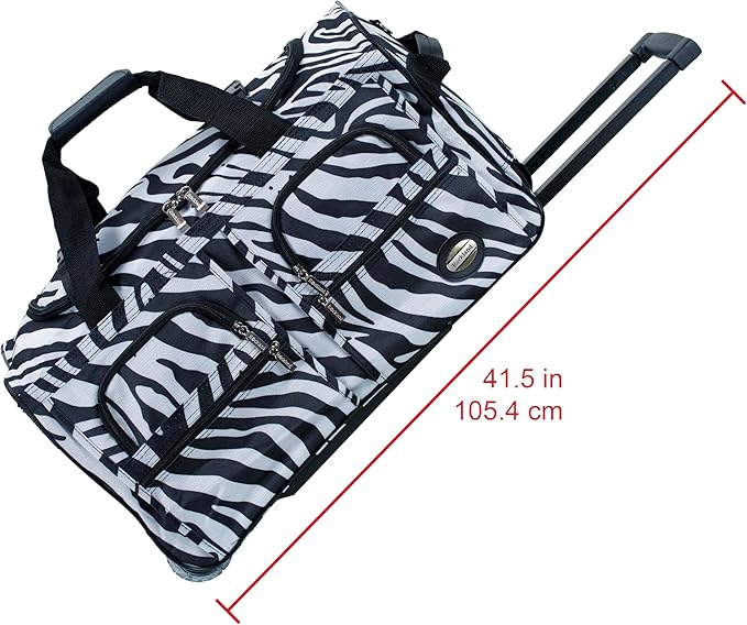 Rockland Rolling Duffel Bag, Black, 22"