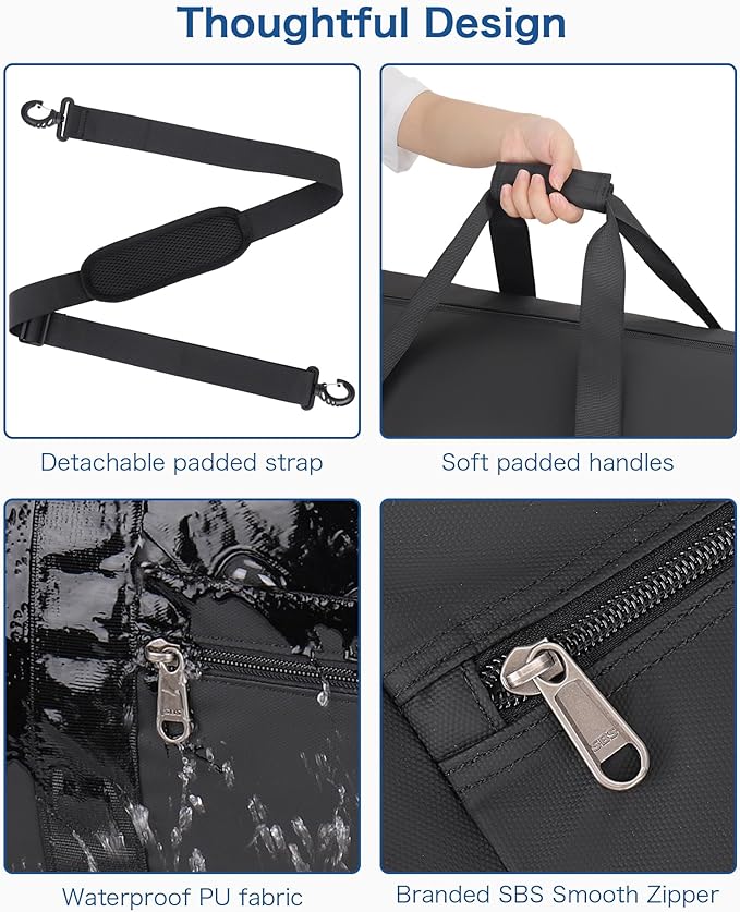 120L Travel Duffle Bag for Men and Women, Urtala 34” Large Duffle Bag for Traveling with Shoes Compartment, Foldable Travel Duffel Bags, Waterproof and Tear Resistant