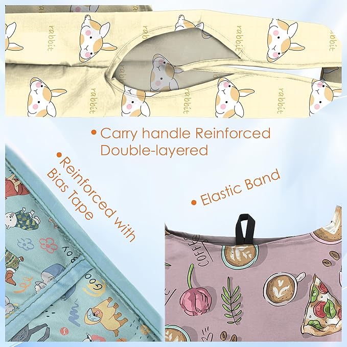 BeeGreen Geometry Reusable Grocery Bags Bulk Gifts 10-Pack - Large Tote with Zipper Pouch | Foldable & Washable Polyester Shopping Bags Heavy Duty Flower Lover Gifts Reusable Bag With Handles