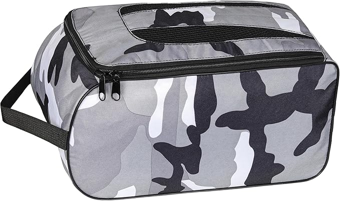 Shoe Bag Waterproof Sports Golf Boot Bag | Odor-Resistant Gym Kit Organiser Storage | Hiking Travel Dust-Proof Storage Bag for Wellington, Cowboy, Football, Rugby, Cricket Shoe (Gray Camo)