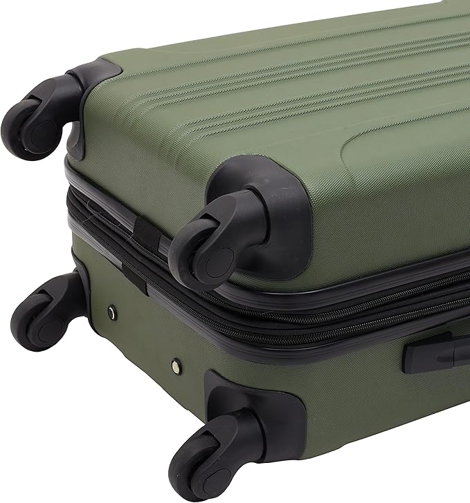 Travelers Club Chicago Hardside Expandable Spinner Luggage, Thyme Green, 22" Carry-On