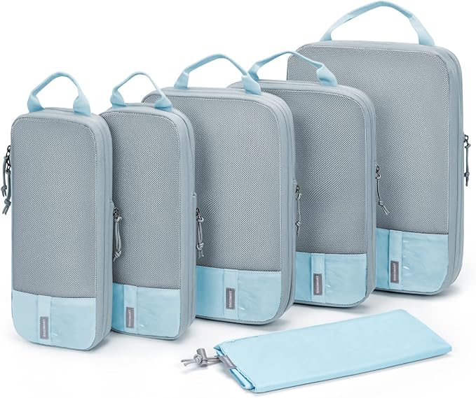BAGSMART 6 Set /4 Set/2 Set Compression Packing Cubes for Travel, Lightweight Luggage Organizer Bags, Durable Space Saver Bags Travel Essentials
