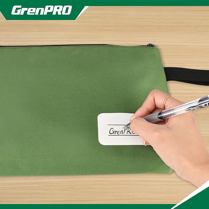 GRENPRO 8 Pack Canvas Tool Bag Zipper Tool Pouch, 12" Tools Utility Pouches Heavy Duty, Multipurpose Storage Organizer Bags with Dependable Metal Zippers