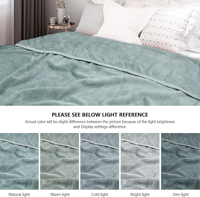 EIUE Comfortable Flannel Fleece Blanket Set,Ultra Soft Full Body Nap Blanket Quilt for Home & Travel,Wedding Favors Gift for Family Couple(2 Packs,60x80)