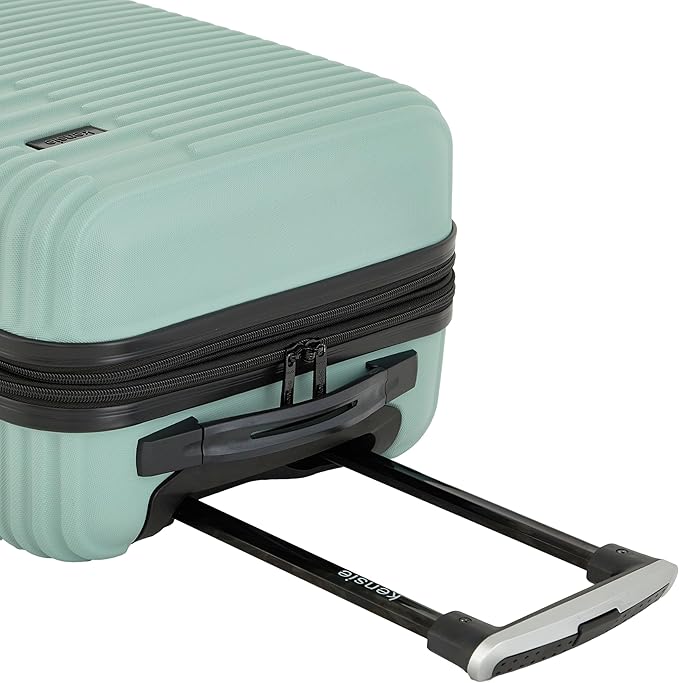 kensie Women's Hillsboro Luggage & Travel Bags Set, Green Granite, 20" Carry-On