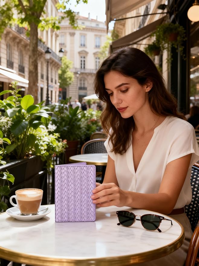 FINTIE Passport Holder, Slim Travel Wallet RFID Blocking Card Case Cover Passport Cover Protector Essentials with Credit Card Slots for Women/Men | Slim, RFID Blocking, Card Case Cover, Essentials, Credit Card Slots