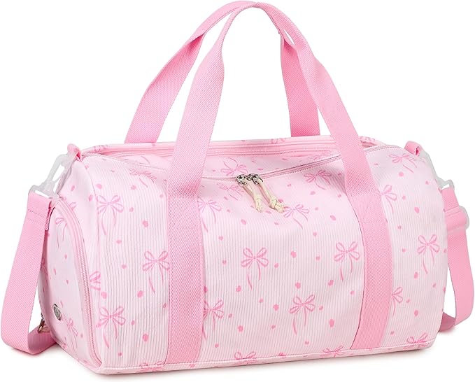 BLUBOON Duffle Bag Girls Kids Cute Gym Bag with Shoes Compartment & Wet Separation Waterproof Sports Overnight Travel Bag