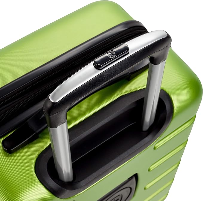 SwissGear 7366 Signature Hardside Expandable Luggage with Spinner Wheels, TSA Lock, Cup-Holder, Green, 3-Piece Set (19/23/27)