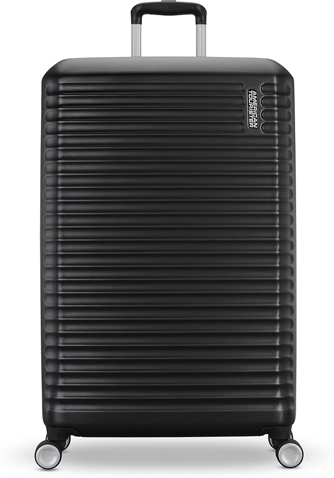 American Tourister Stratum 3.0 Large 28-Inch Spinner, Airline Approved, Durable Hardside Luggage, Expands 1.5", RightHeight™ Adjustable Handle, Black