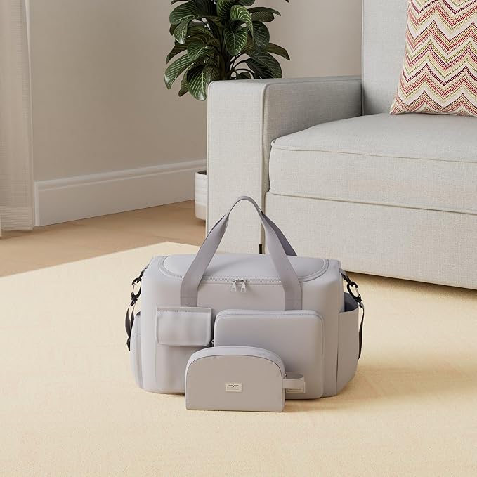FIORETTO Women's Gym Duffle Bag with Shoes Compartment, 30L Capacity, Ideal for Travel, Gym, Sports, Duffel, Weekender
