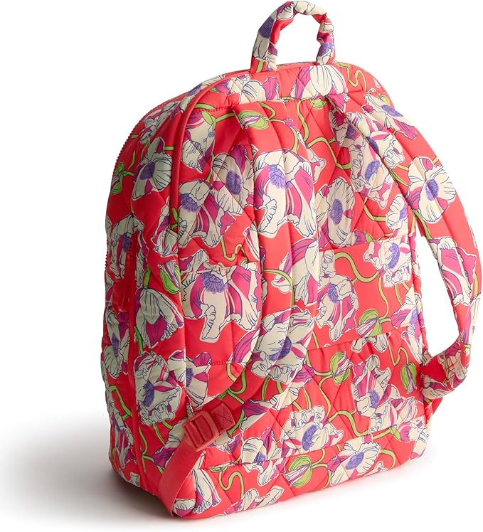 Vera Bradley Women's Featherweight Westover Hybrid Backpack, Swirling Poppies, One Size