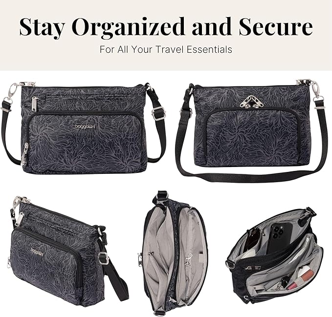Baggallini Securtex Anti-Theft Keepsake Crossbody