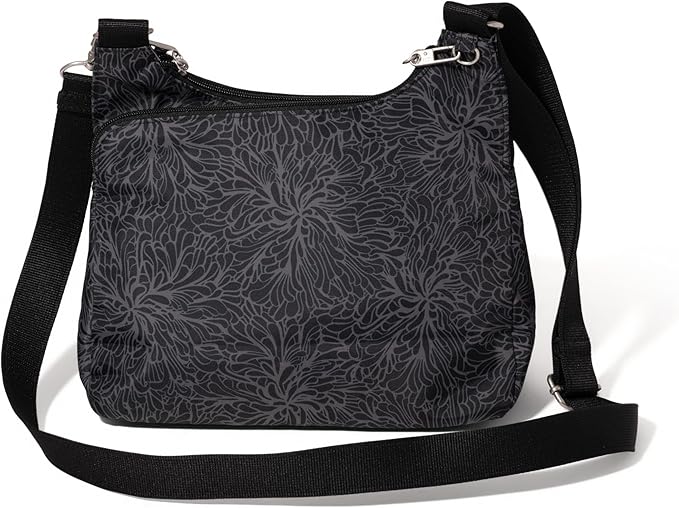Baggallini Securtex Anti-theft Crossover Crossbody Bag 11”w X 8.5”h, Rfid, Built-in Wallet, Locking Zippers