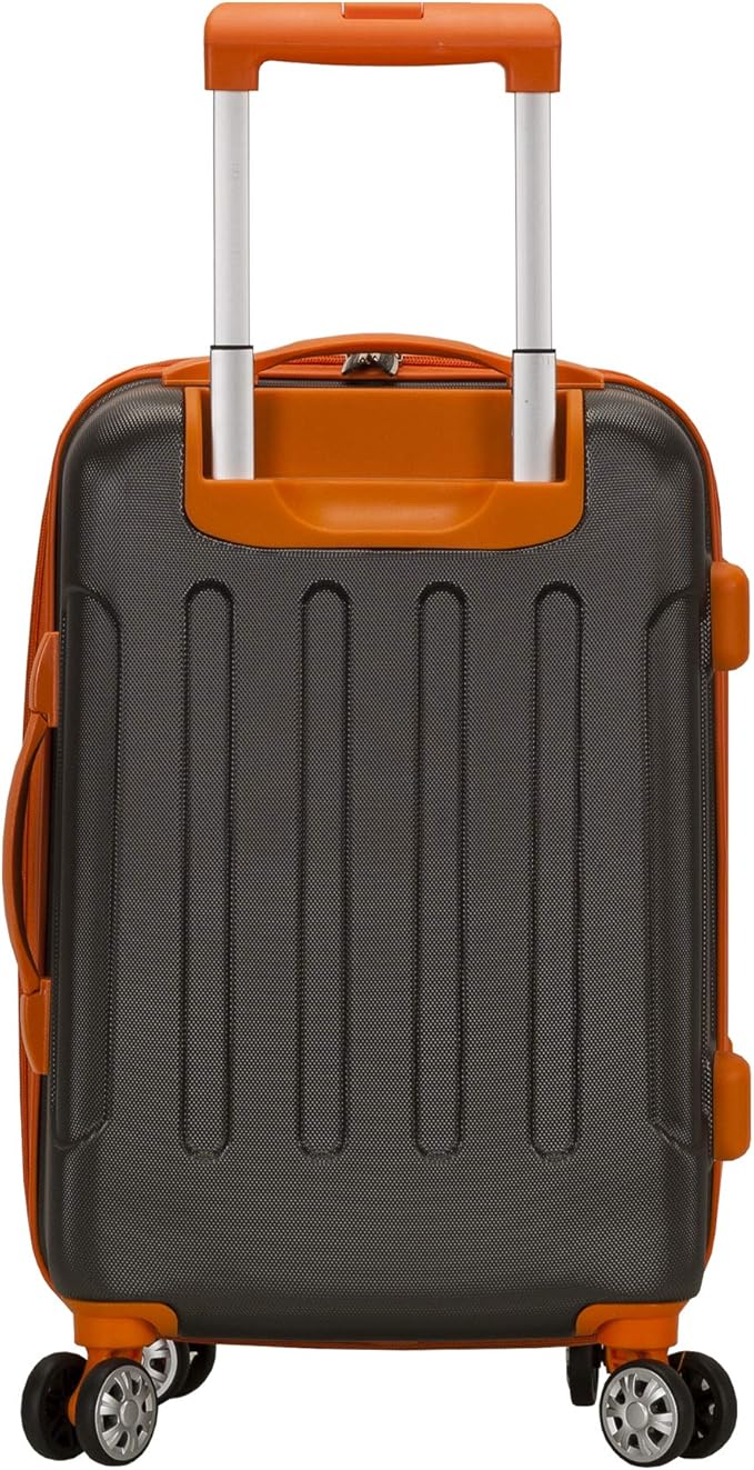 Rockland London Hardside Spinner Wheel Luggage, Charcoal, Carry-On 20-Inch
