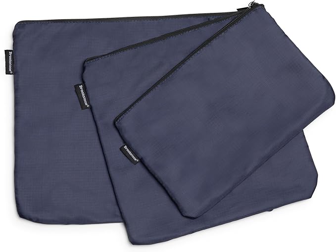 Brookstone Packing Cubes - 6 Piece Compression Packing Cubes for Travel Essentials - Luggage Sets Cube Storage Organizer Bags, Size One Size, Blue