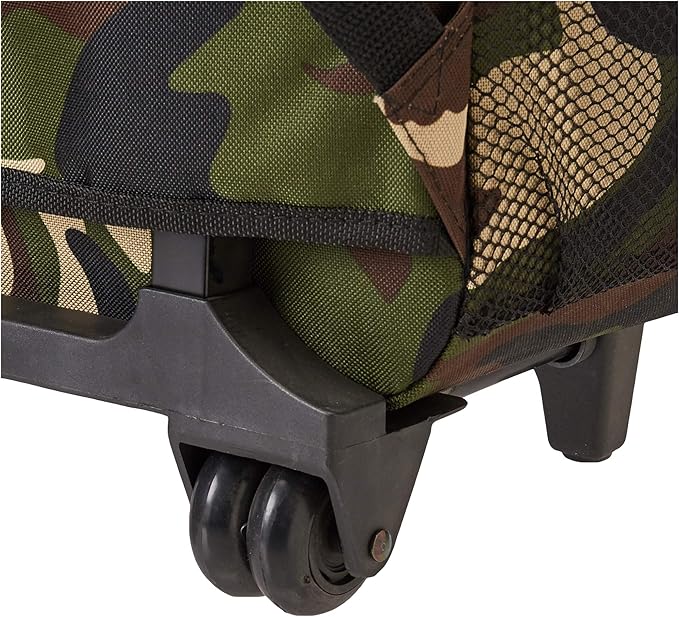 Rockland Double Handle Rolling Backpack, Camo, 17"