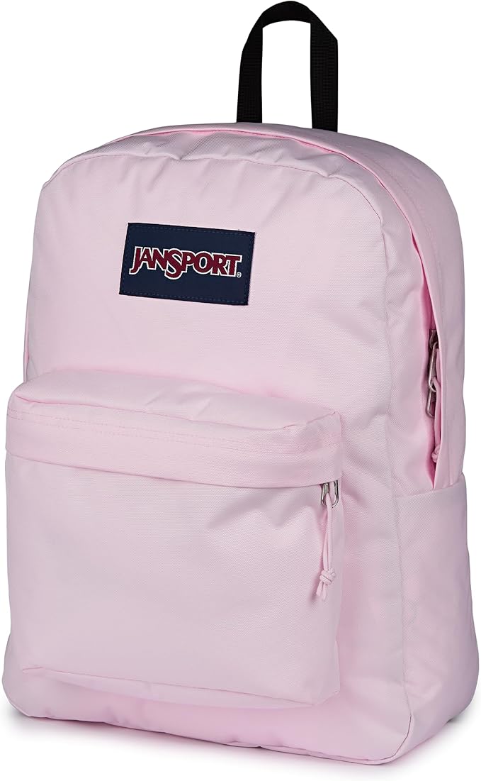 JanSport SuperBreak One Backpack - Durable, Lightweight Bag with 1 Main Compartment, Front Utility Pocket with Built-in Organizer, Premium Backpack, Pink Ice