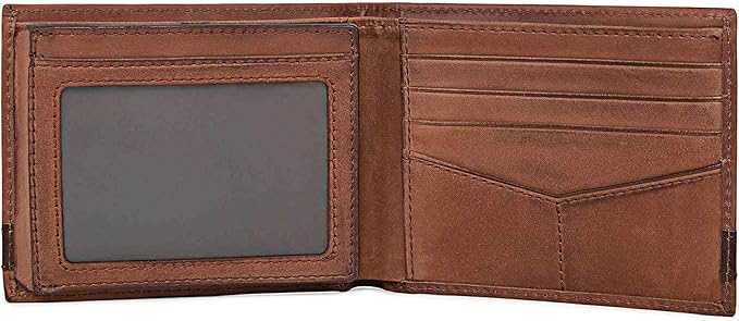 Fossil Men's Everett Leather Bifold with Flip ID Wallet