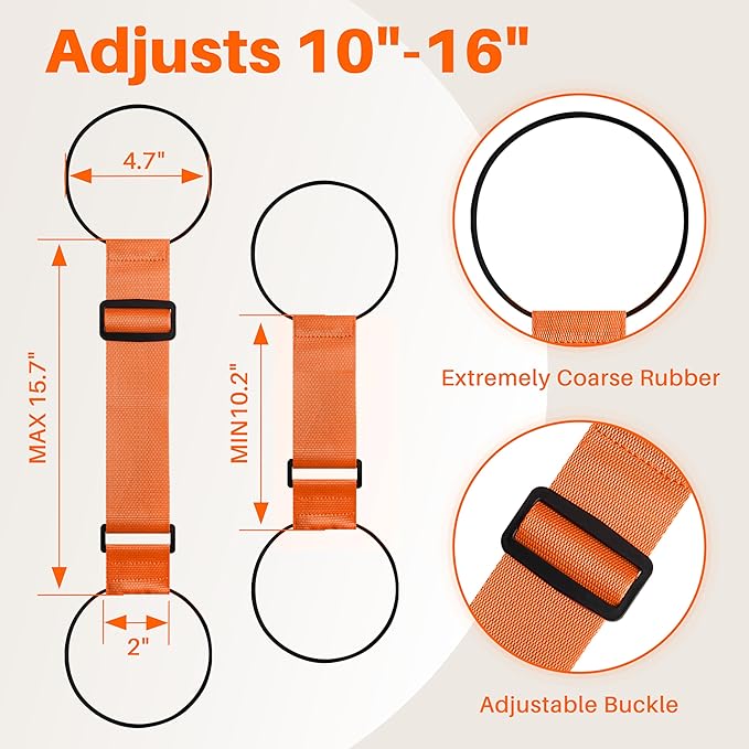 2 Pack Adjustable Luggage Straps for Add a Bag, Bungees Elastic Belt to Connect Suitcases, Luggage Connector Straps for Travel Essentials, Luggage Accessories Fastening Bag Strap - Gray