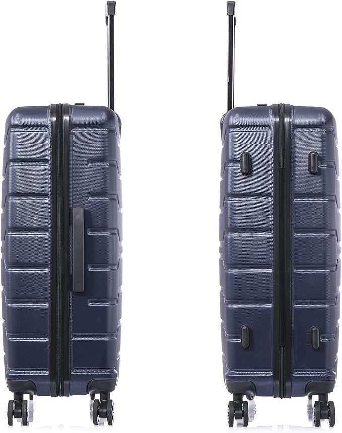 InUSA TREND Luggage with Spinner Wheels | Durable Lightweight Hardside Suitcase Travel bag with Handle and Trolley 28-Inch Large Checked luggage | Blue