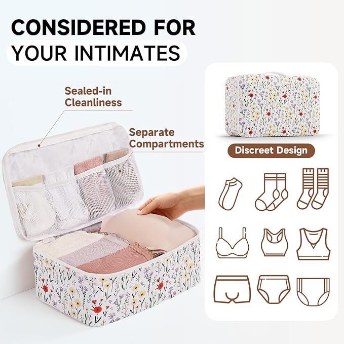 11 Set / 9 Set Packing Cubes for Travel,Gifts for Women Mom Kids,TSA Approved Bags for Makeup, Cosmetic, Toiletry, Organizers for Suitcase Carry On,Cruise Essentials Airplane Accessories,White Floral