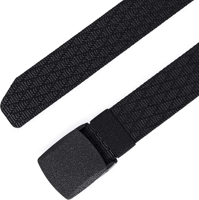 Mile High Life Nylon Web Belt Outdoor Military Belt With TSA Safe Plastic Buckle Belt