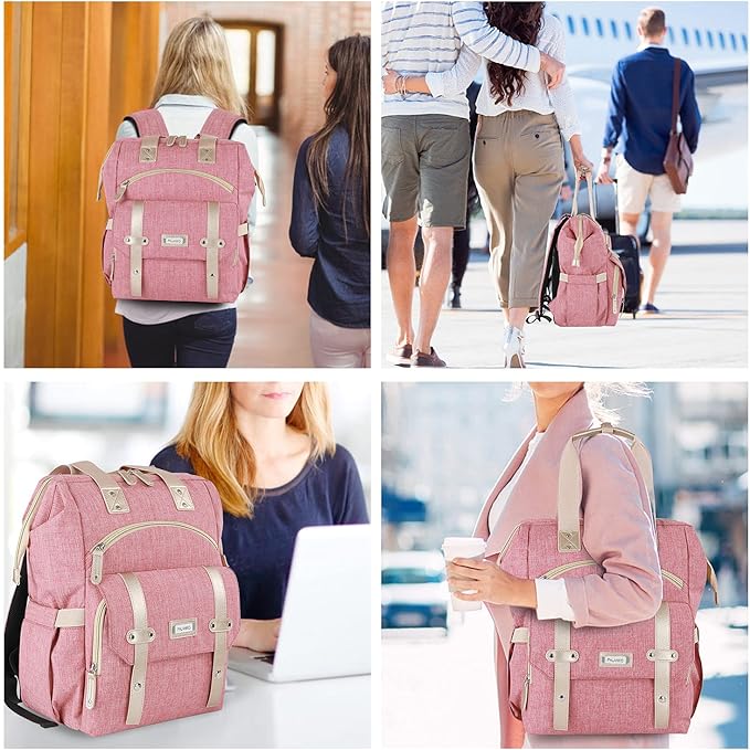 FALANKO Laptop Backpack for Women,Large Computer Backpack for 17 Inch Laptop, Water Resistant Teacher work nurse Doctor Bookbag