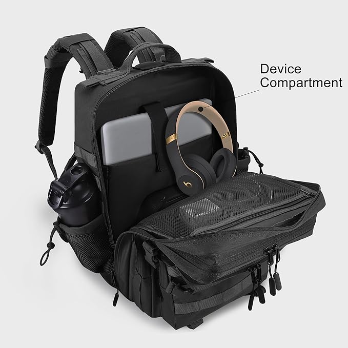 LHI Military Tactical Backpack for Men and Women 45L Army 3 Days Assault Pack Bag Large Rucksack with Shoe Compartment