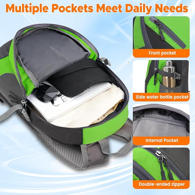 sunhiker Small Hiking Backpack Women Men 20L Lightweight Travel Backpack Daypack Casual Backpack For Cycling Outdoor Camping