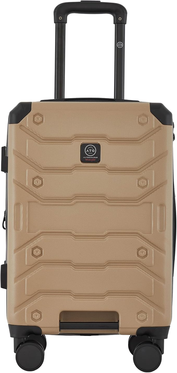 Wrangler ATG Trailway Expandable Hardside Luggage, Tannin, 22" Carry-On