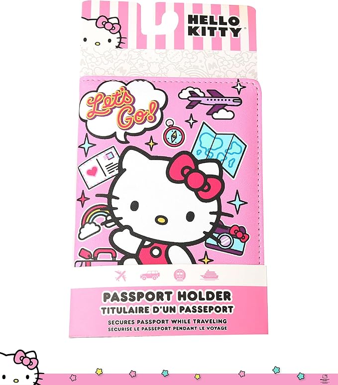 Hello Kitty Passport Holder - Sanrio Passport Holder for Women - Officially Licensed Passport Case (VG701236L.NJ)